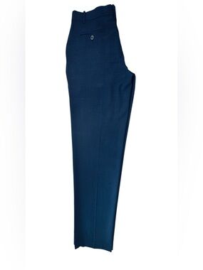 Van Heusen Size 18 Regular Blue Micro-Check Dress Pants - Stretch